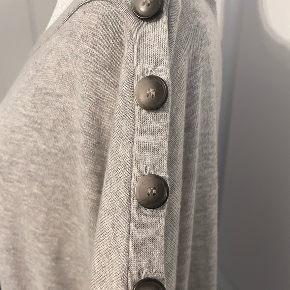 Theory Boat neck button shoulder top - Picture 3 of 6